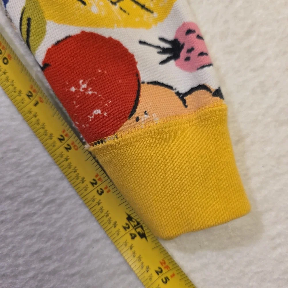 Hanna Andersson Fruit Salad Pajamas Euro 140 US 10 Yellow PJ's Sleep Watermelon‎